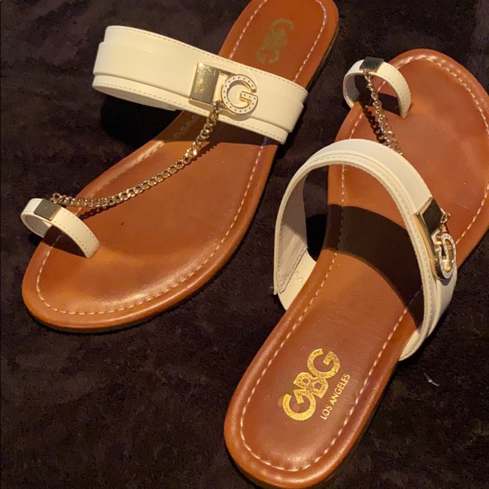 Gorgeous GBG white sandals